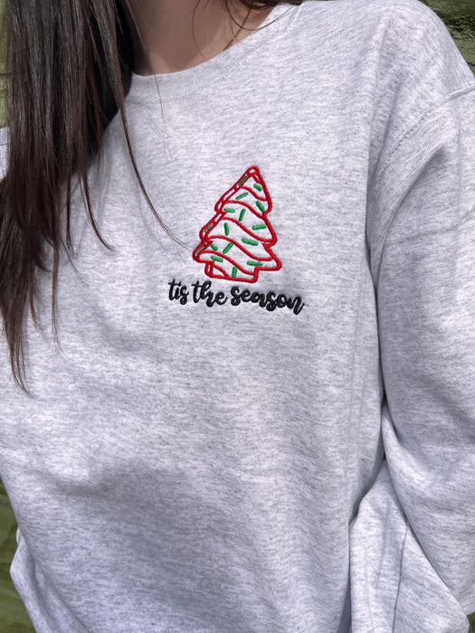 Christmas Cake Embroidered Sweatshirt