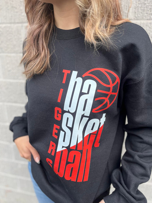Custom Basketball Off Center Sweatshirt