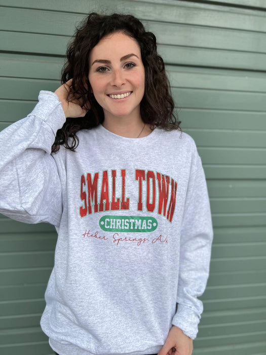 Custom Small Town Christmas Sweatshirt
