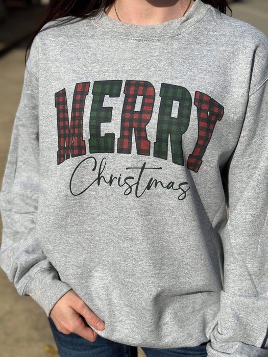 Plaid Merry Christmas Sweatshirt