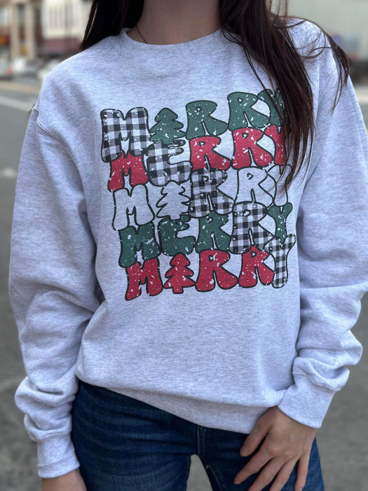 Merry Repeating Sweatshirt