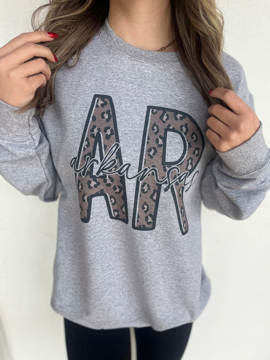 Leopard Outline State Sweatshirt