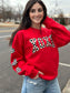 Red Checkered XOXO Sweatshirt