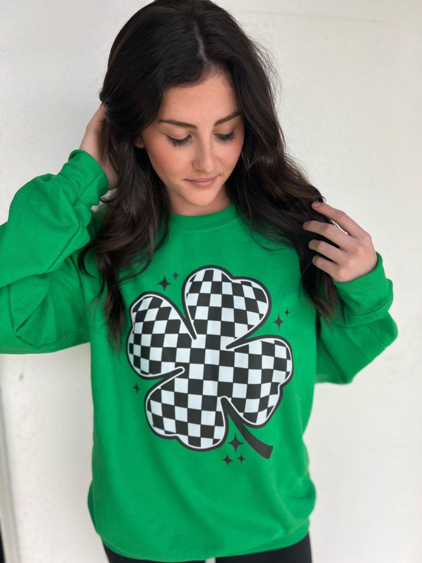 Checkered Clover Sweatshirt