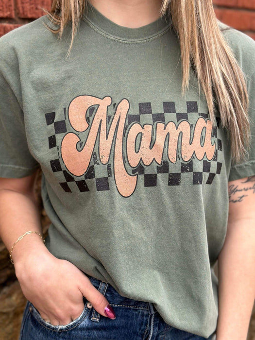 Retro Checkered Mama Tee