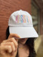 Thin Multi Color State Embroidered Hat