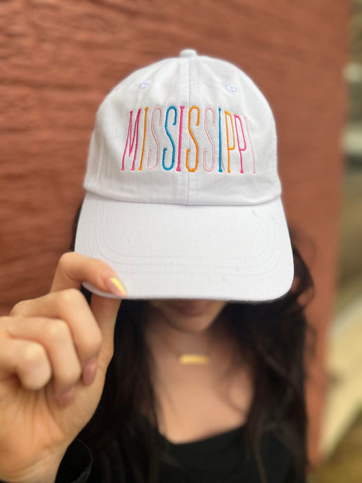 Thin Multi Color State Embroidered Hat
