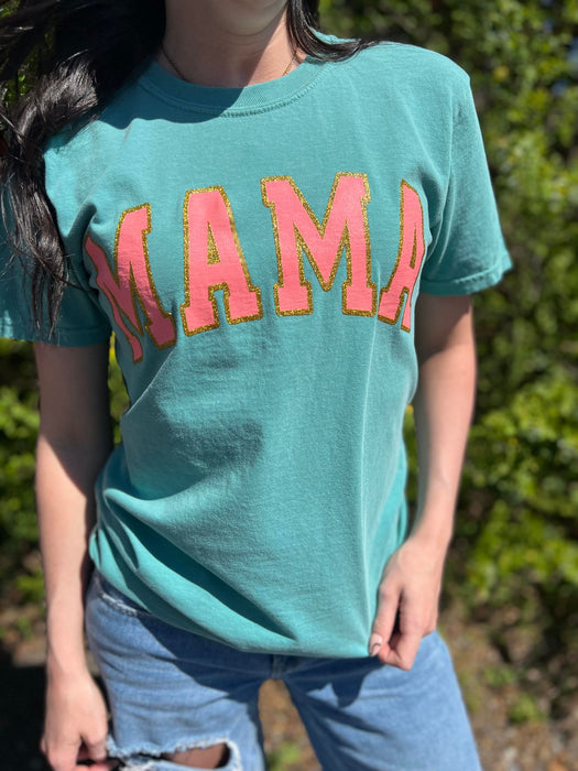 Mama Arched Sparkle Tee
