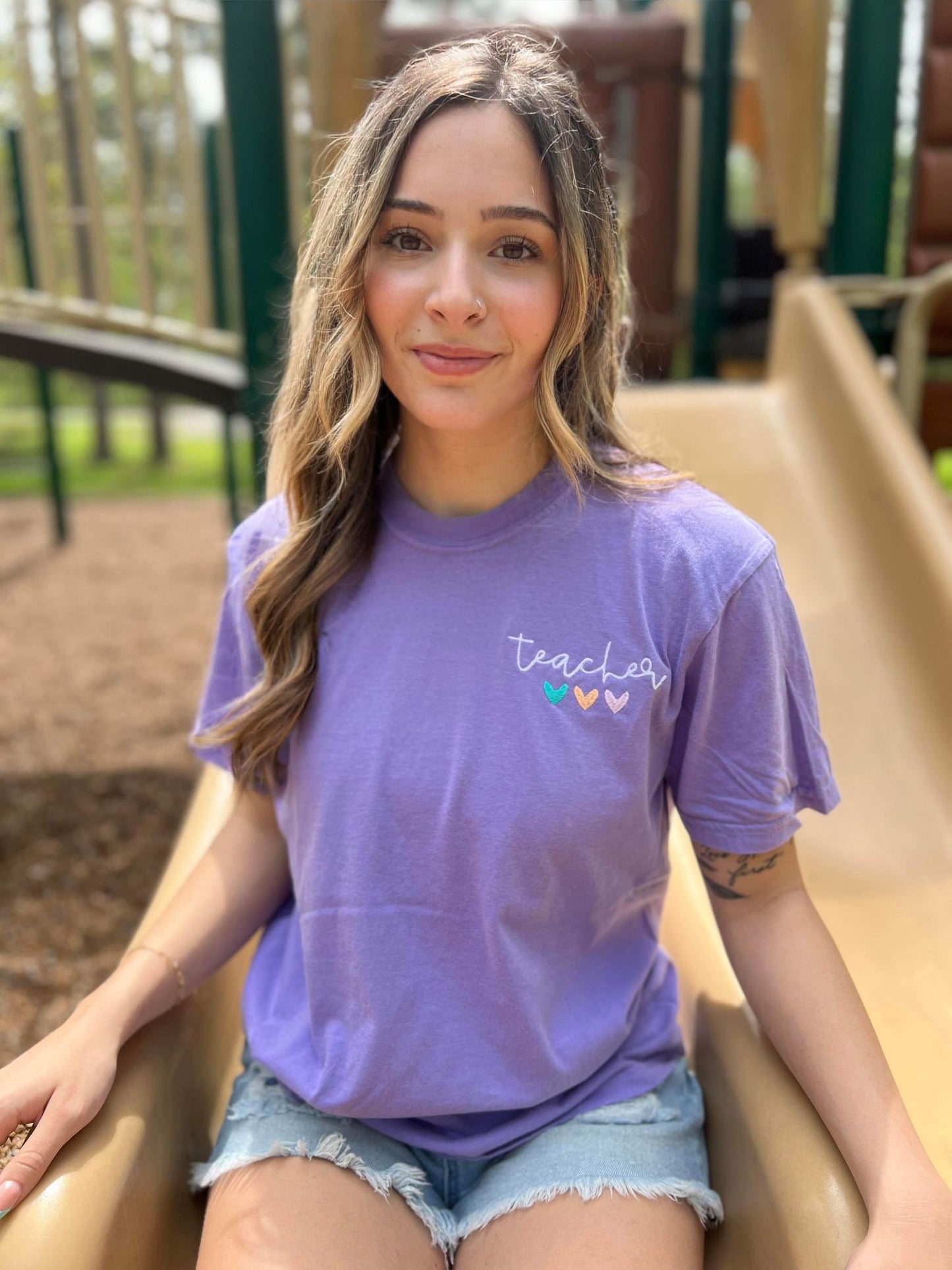 Teacher Embroidered Tee