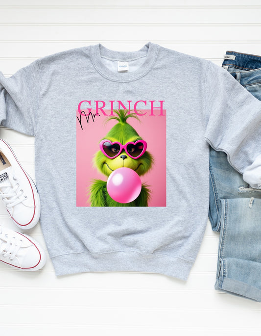 Mr. Grinch Blowing Bubble Gum