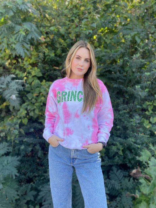 GRINCHY TIE DYE SWEATSHIRT