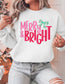 MERRY AND BRIGHT BOW SWEATSHIRT