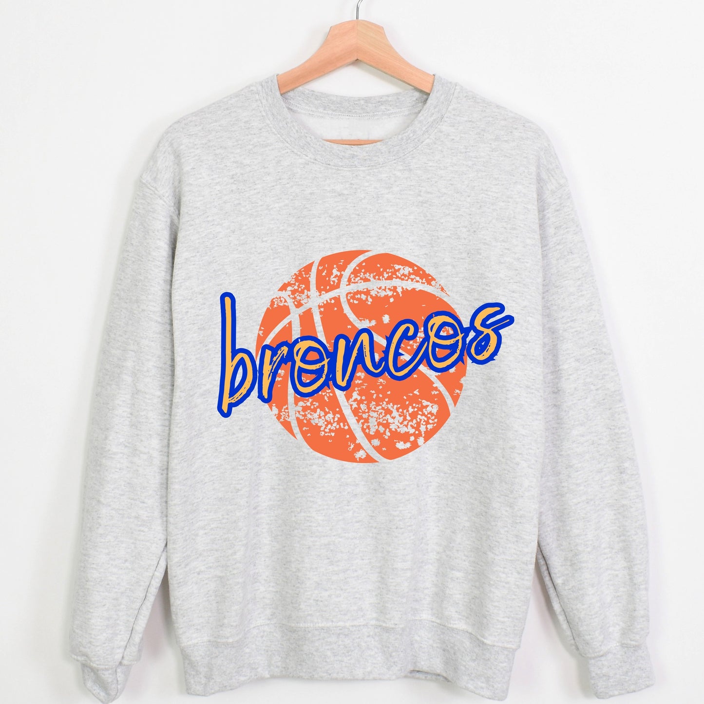 Custom Distressed Basketball Sweatshirt