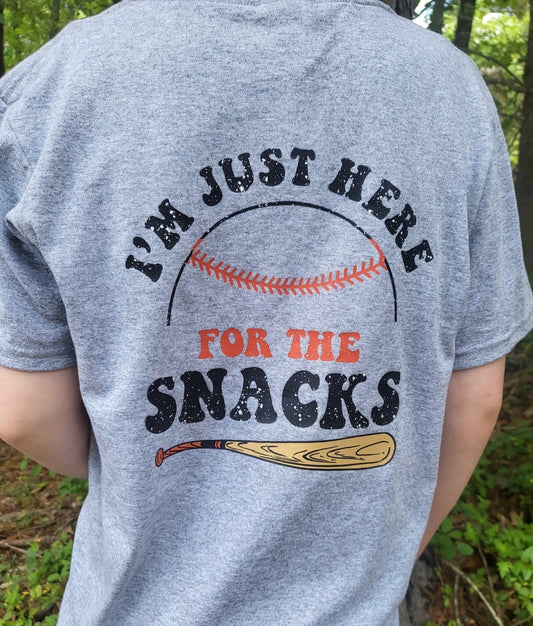 I'm Just Here For The Snacks Youth Tee