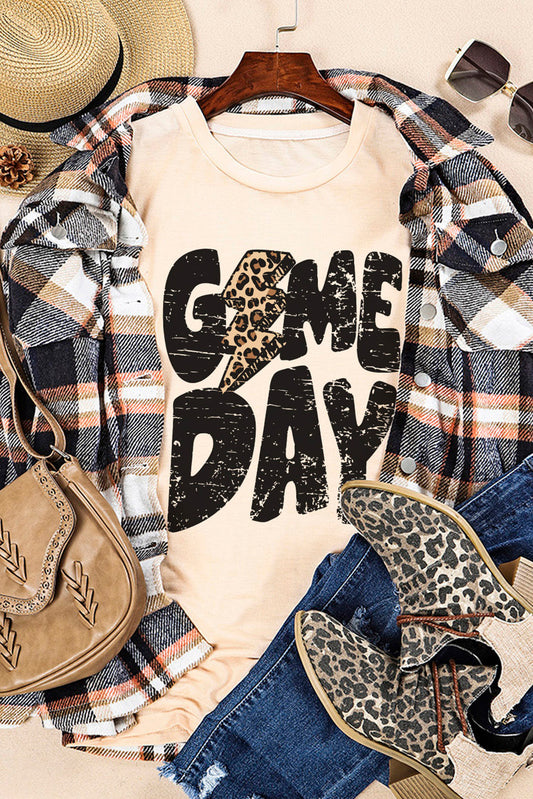 Khaki Game Day Football Season Trendy T Shirt