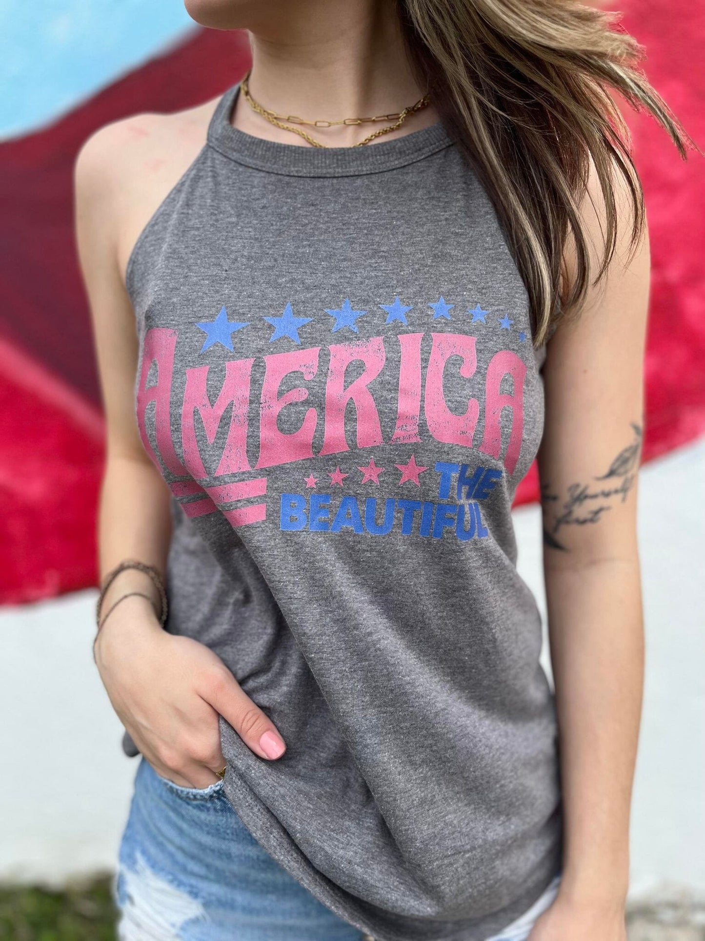 America The Beautiful Tank ask apparel wholesale 