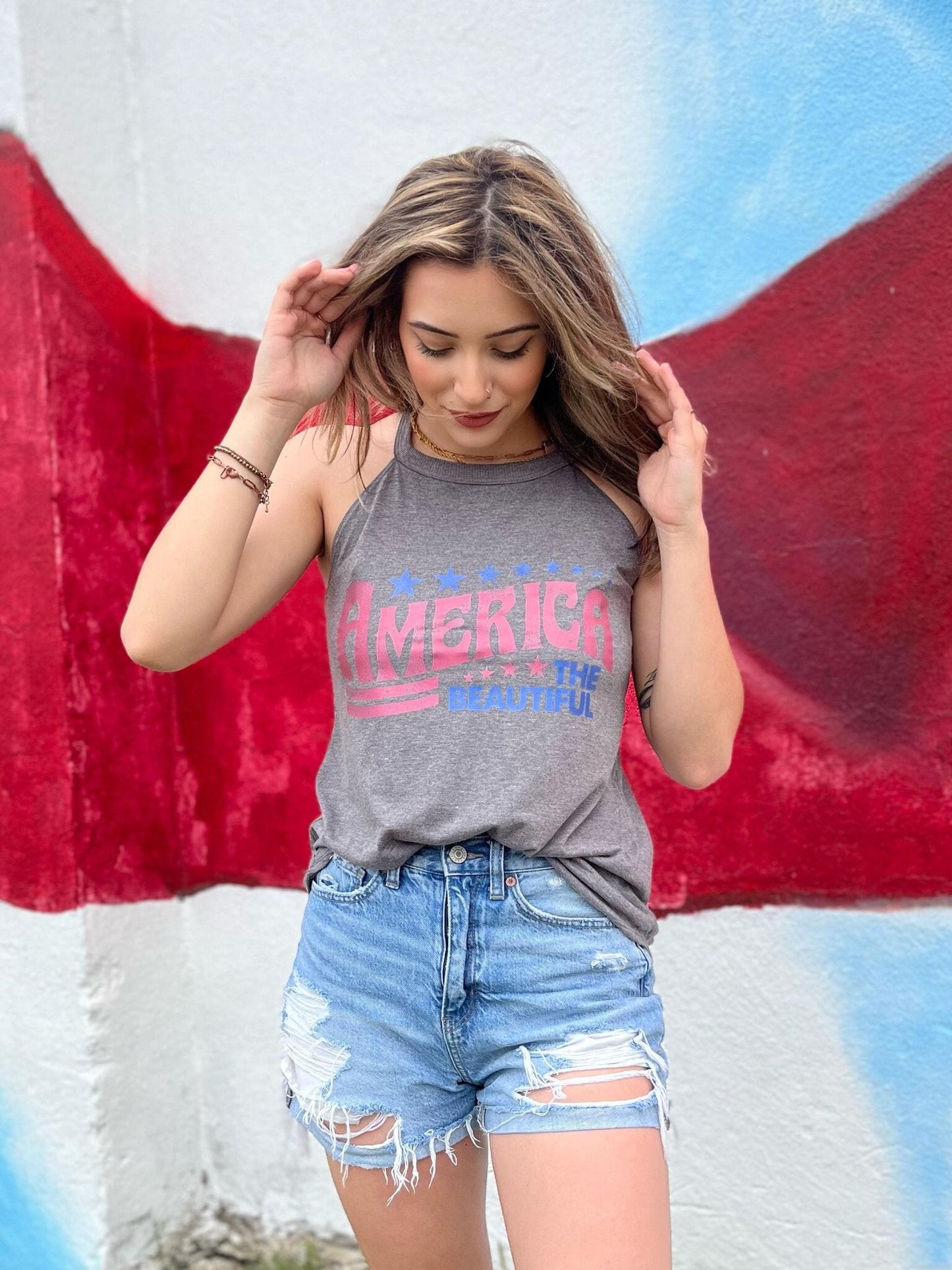 America The Beautiful Tank ask apparel wholesale 