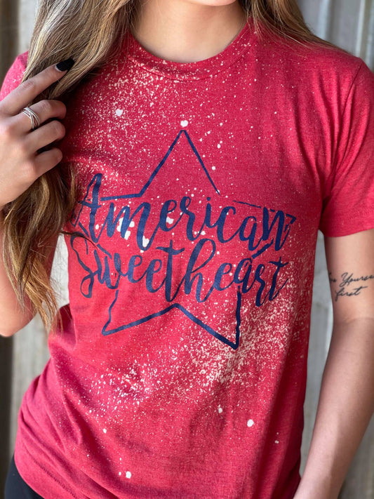 American Sweetheart Bleach Tee-ask apparel wholesale