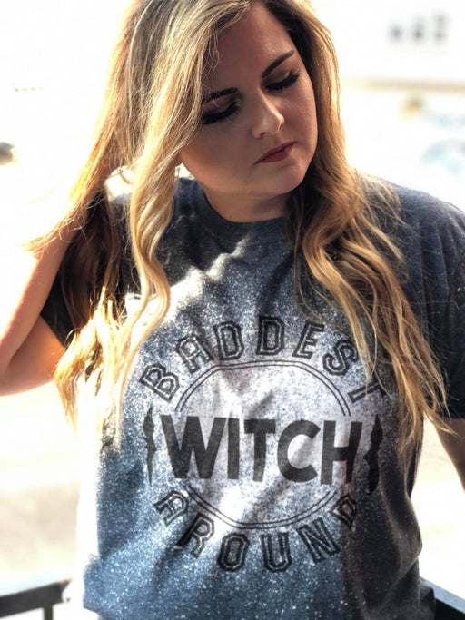 Baddest Witch Around Tee-ask apparel wholesale