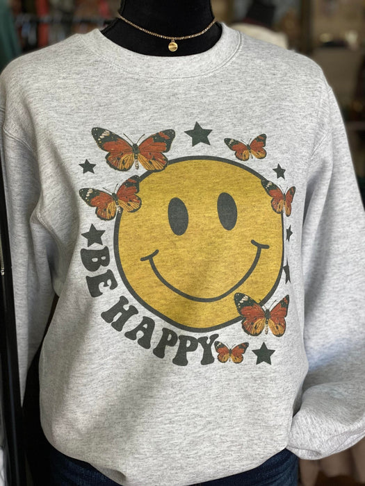 Be Happy Smiley Butterfly ask apparel wholesale 