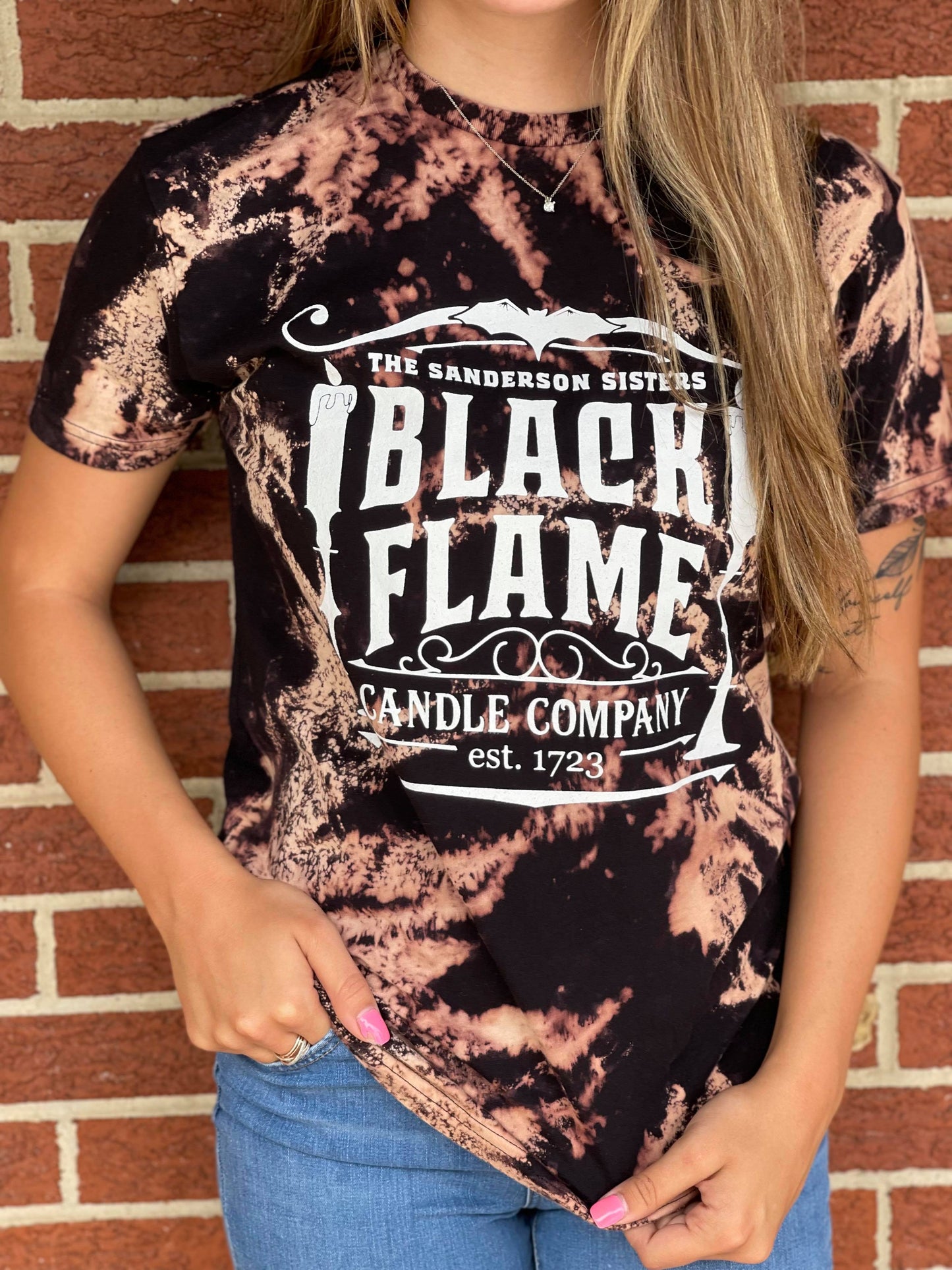 Black Flame Tie Dye Tee-ask apparel wholesale