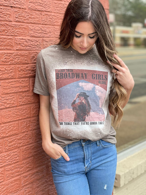 Broadway Girls Bleach Tee-ask apparel wholesale