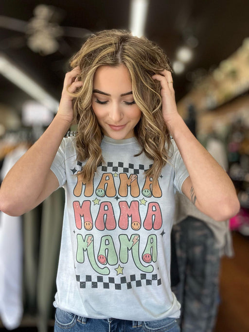 Checkered Mama Tee-ask apparel wholesale