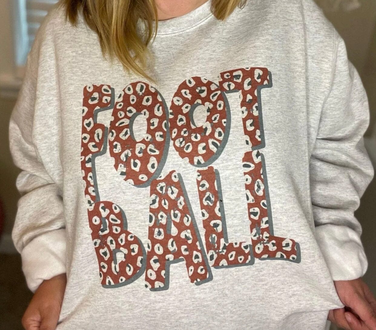 Cheetah Football Sweatshirt ask apparel wholesale 