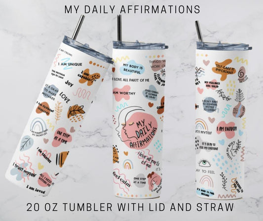 Daily Affirmations Tumbler-ask apparel wholesale