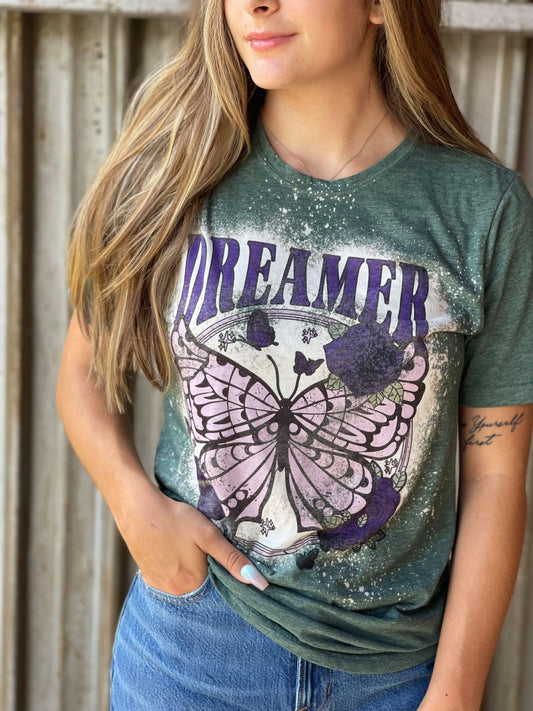 Dreamer Bleach Tee-ask apparel wholesale