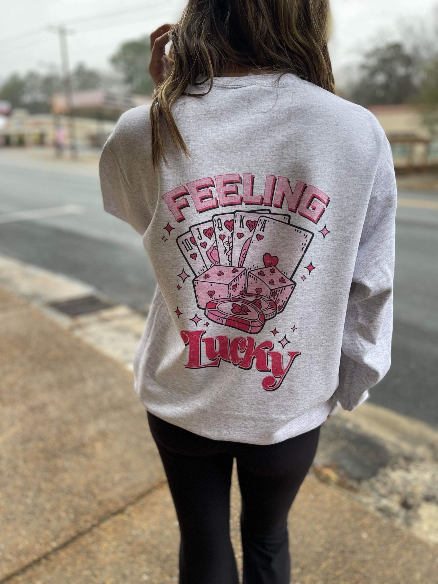 Feelin Lucky Valentines Edition Sweatshirt-ask apparel wholesale