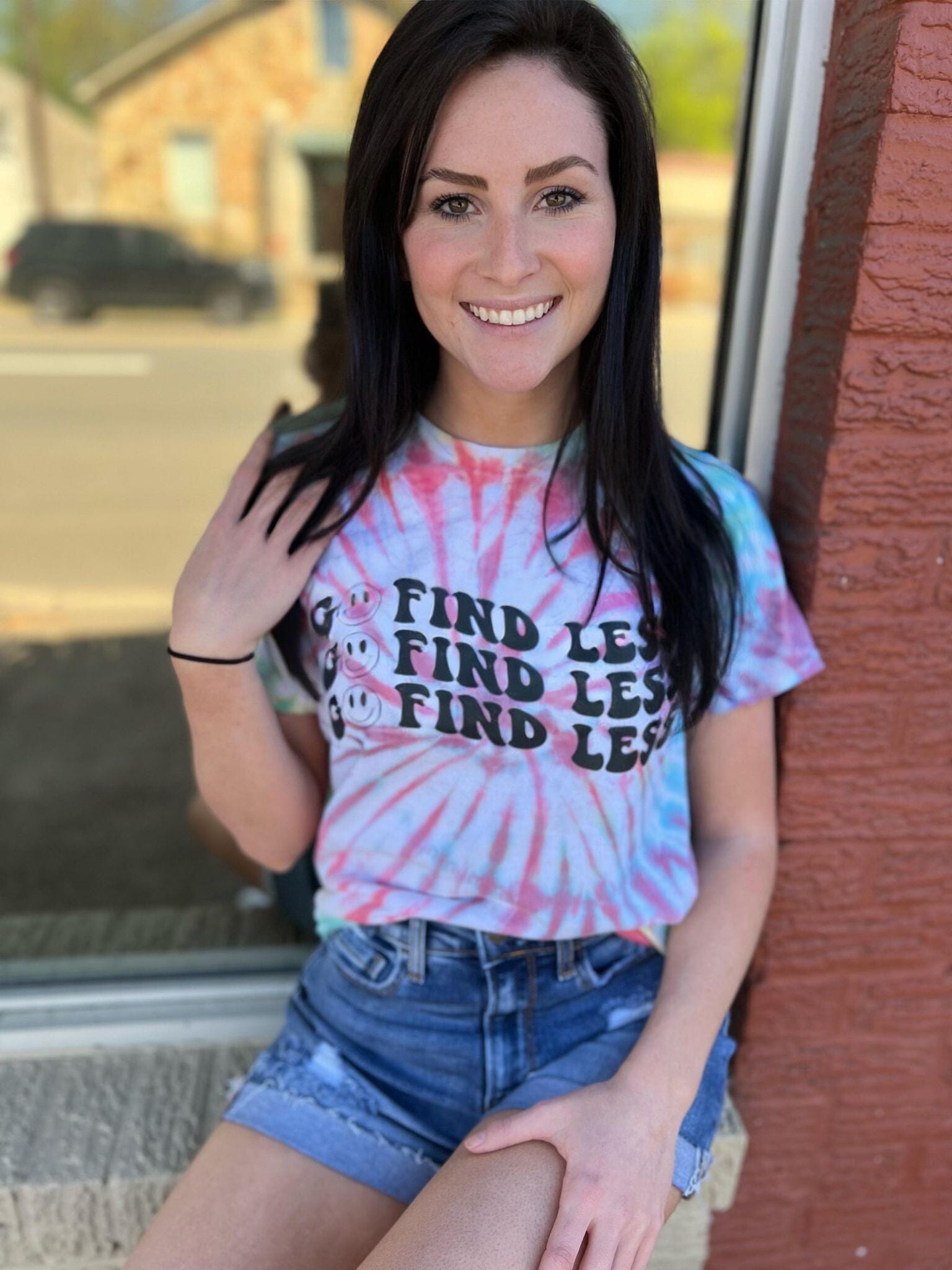 Go Find Less Tie Dye Tee ask apparel wholesale 