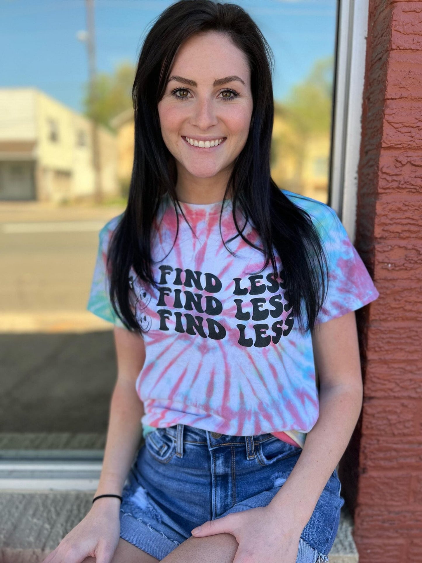 Go Find Less Tie Dye Tee ask apparel wholesale 