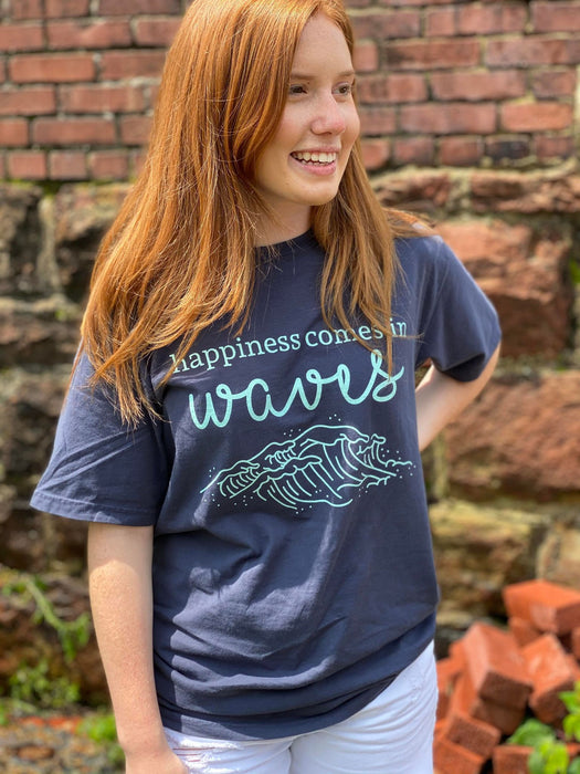 Happiness Comes In Waves Tee-ask apparel wholesale