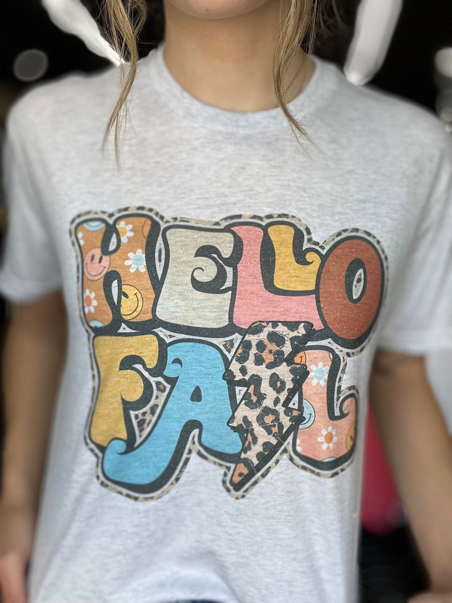 Hello Fall Lightning Bolt Tee-ask apparel wholesale