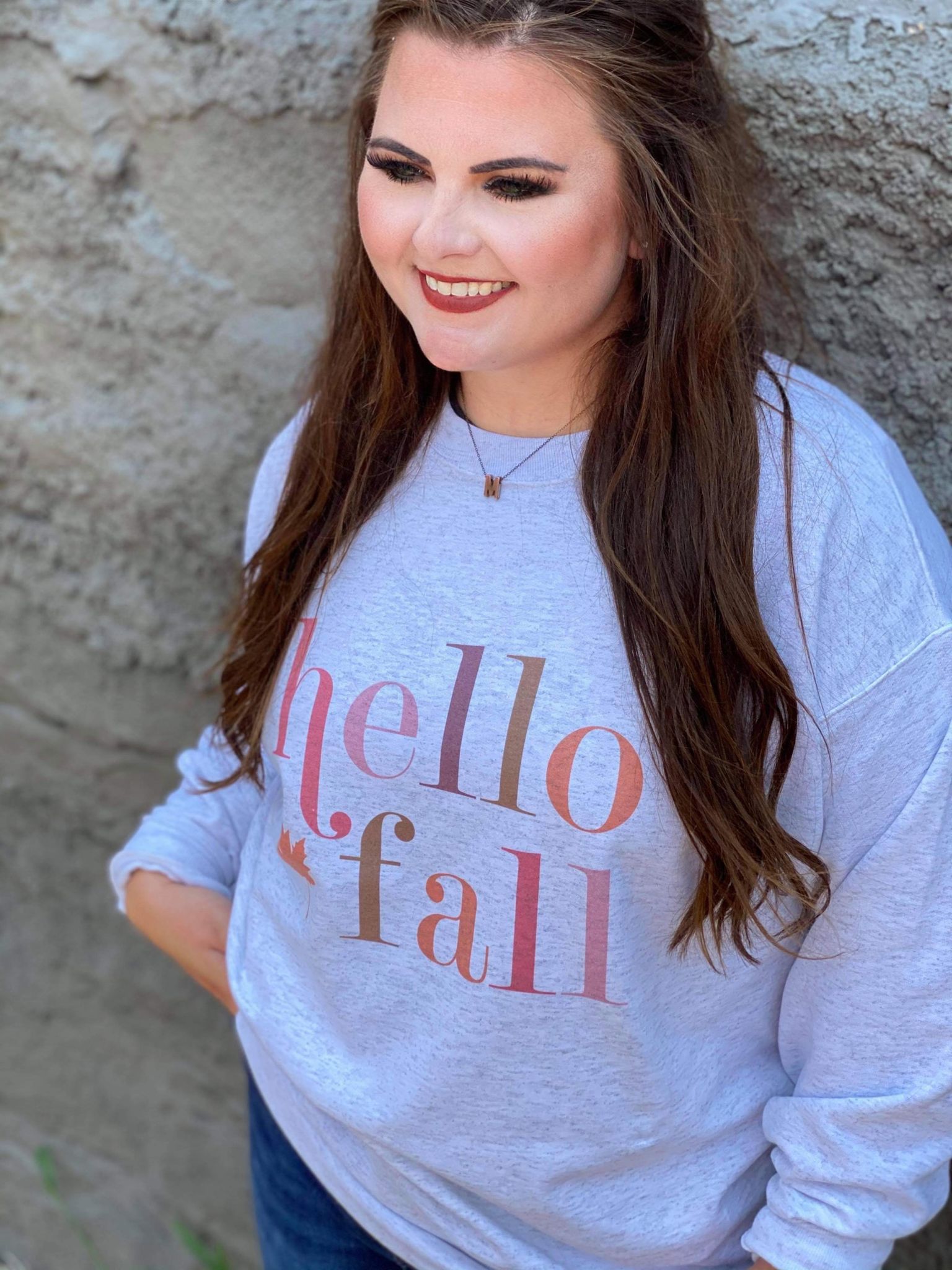 Hello Fall Sweatshirt-ask apparel wholesale