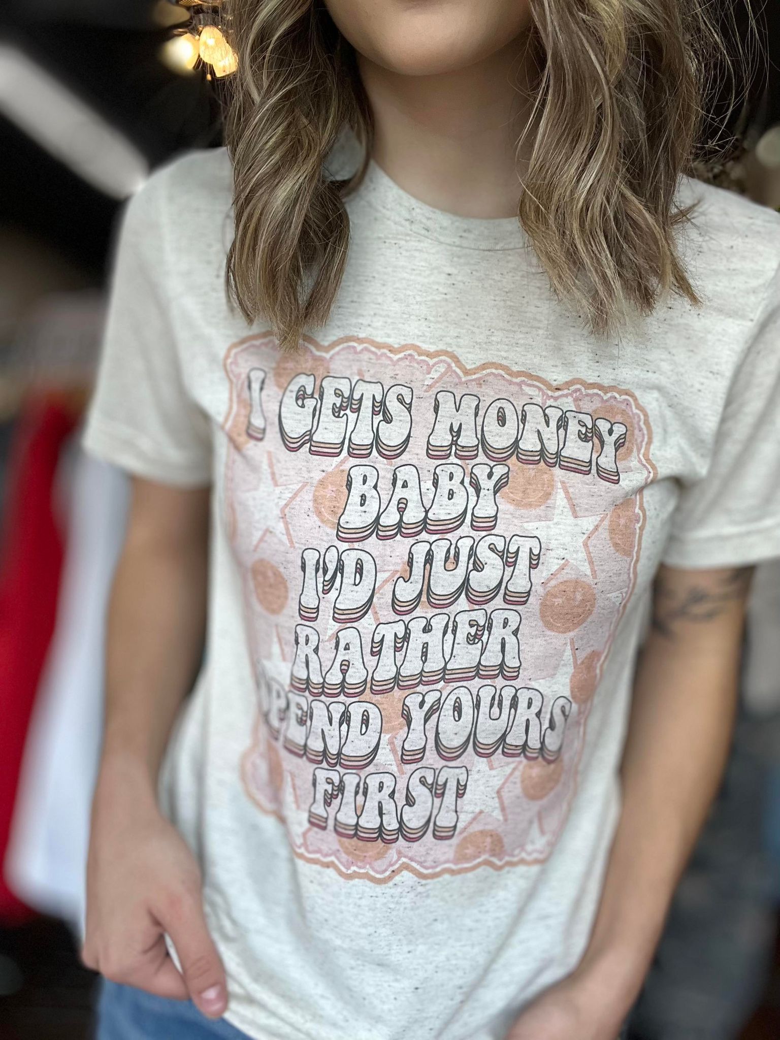 I Gets Money Baby Tee-ask apparel wholesale