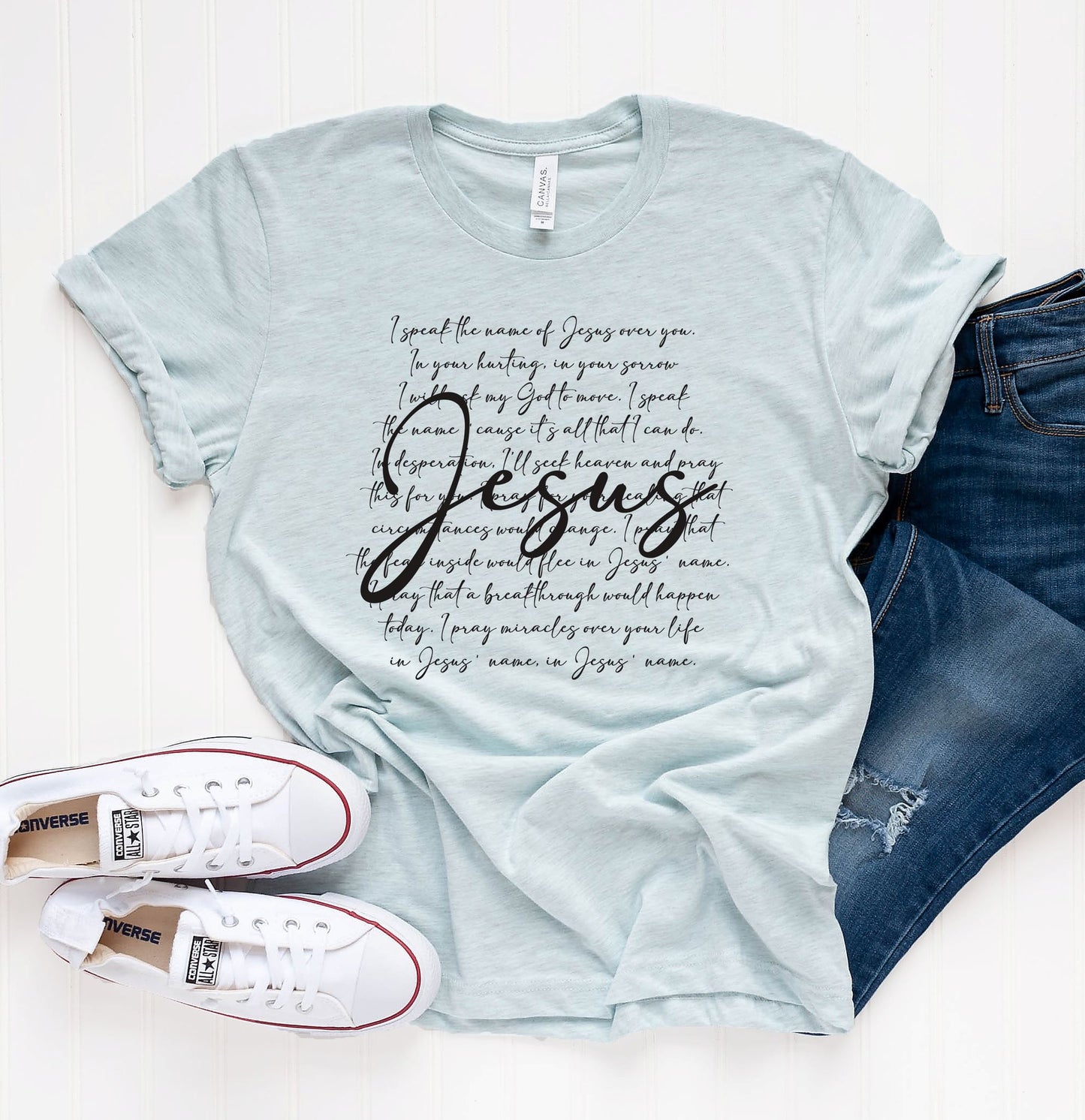 I Speak The Name of Jesus Tee ask apparel wholesale 