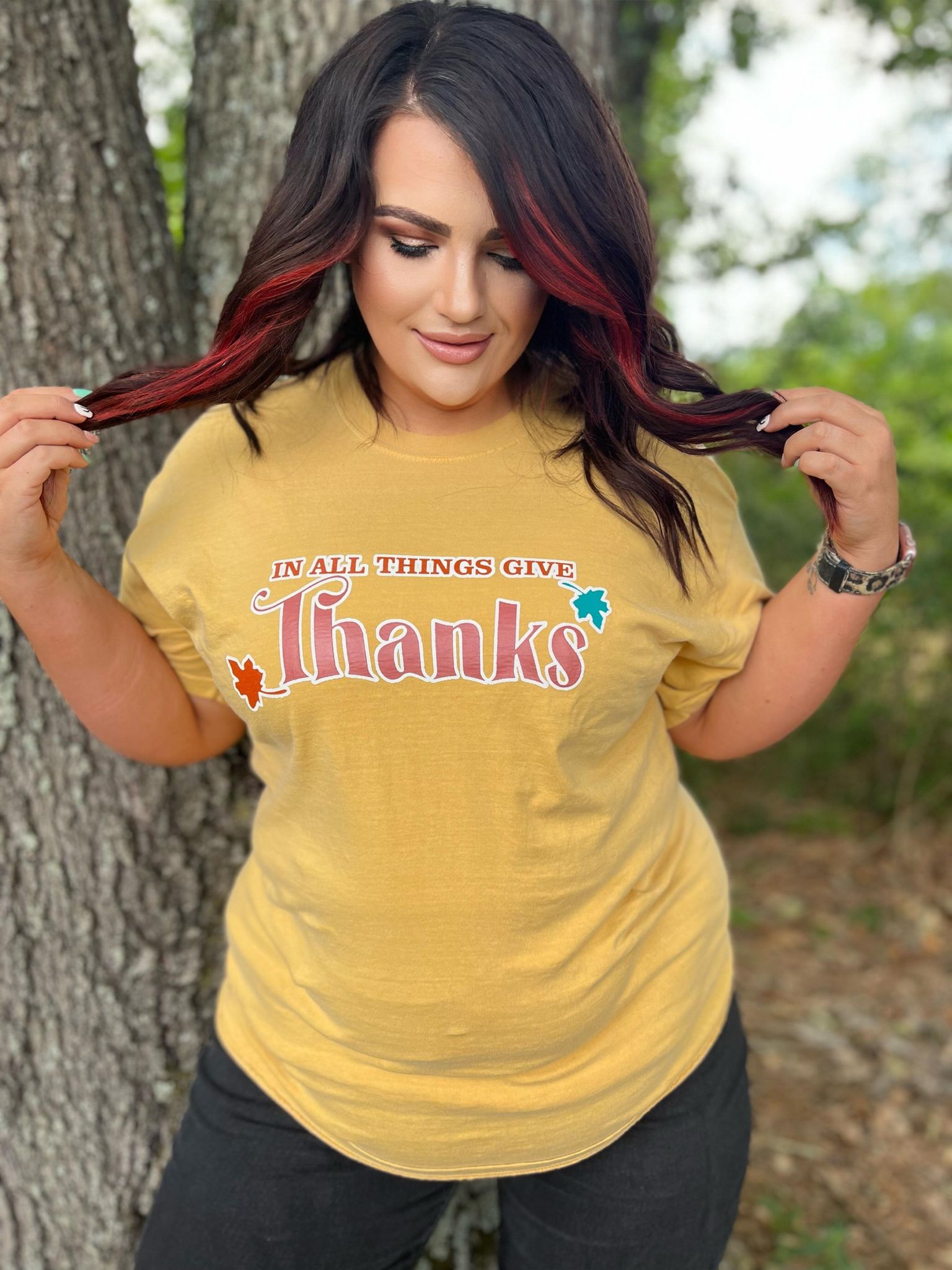 In All Things Give Thanks Tee-ask apparel wholesale