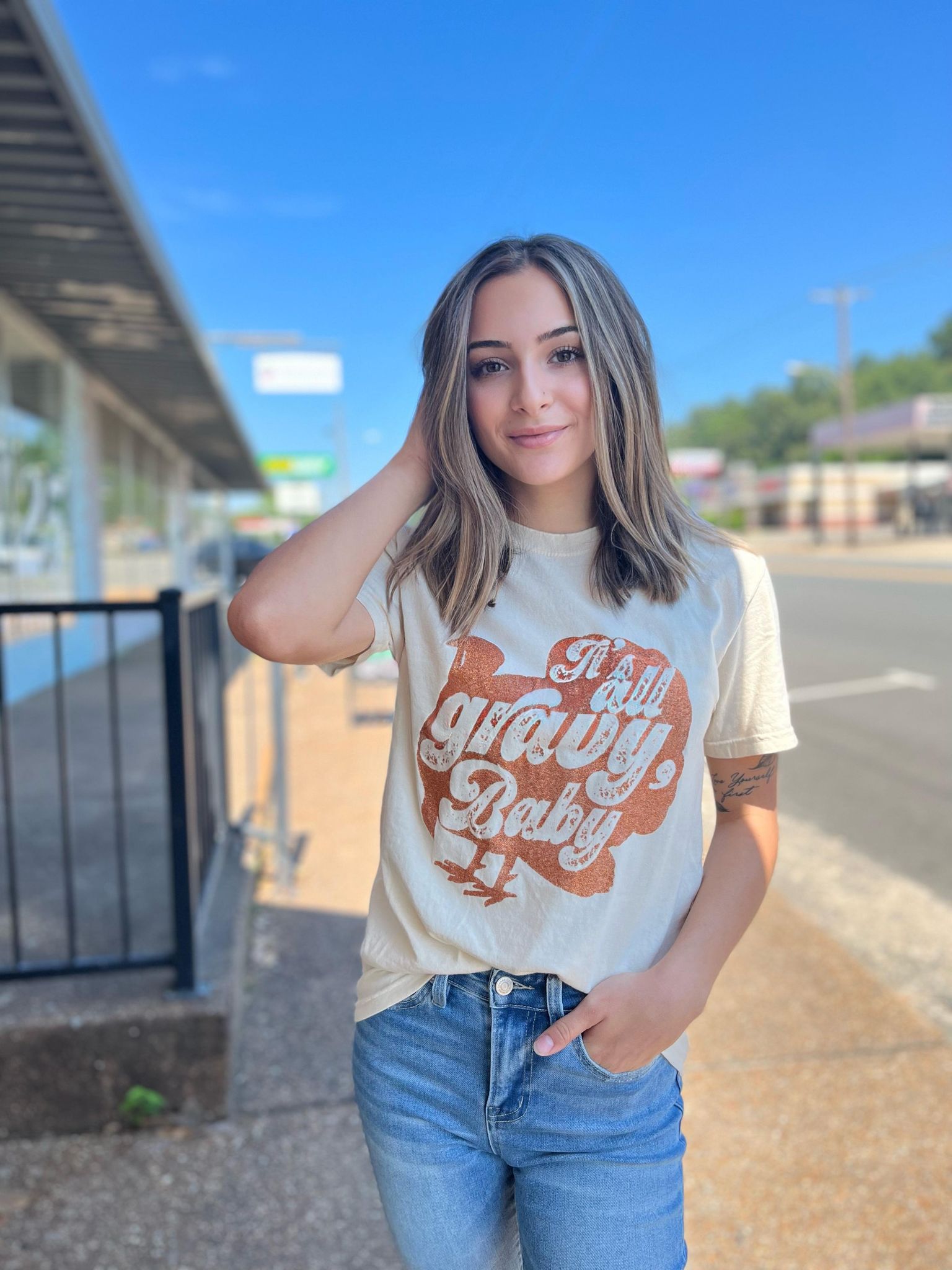 It's All Gravy Baby Tee-ask apparel wholesale