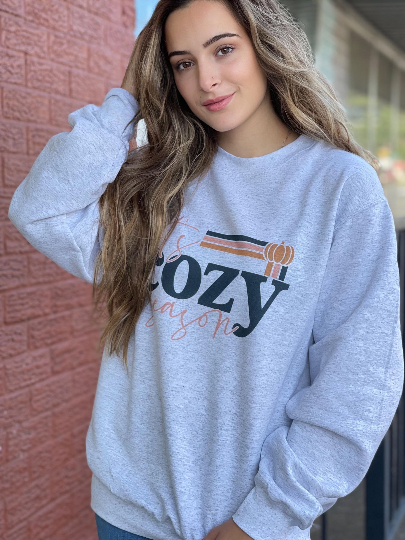 It's Cozy Season Sweatshirt-ask apparel wholesale