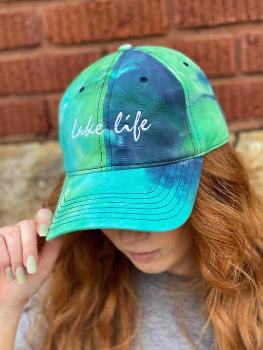 Lake Life Tie Dye Hat-ask apparel wholesale