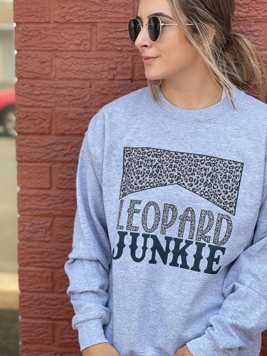Leopard Junkie Sweatshirt-ask apparel wholesale
