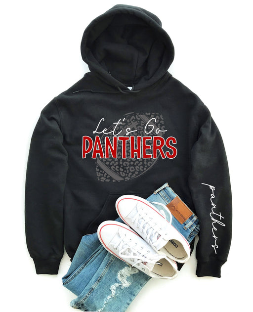 Let's Go Mascot Leopard Hoodie with Sleeve Print-ask apparel wholesale