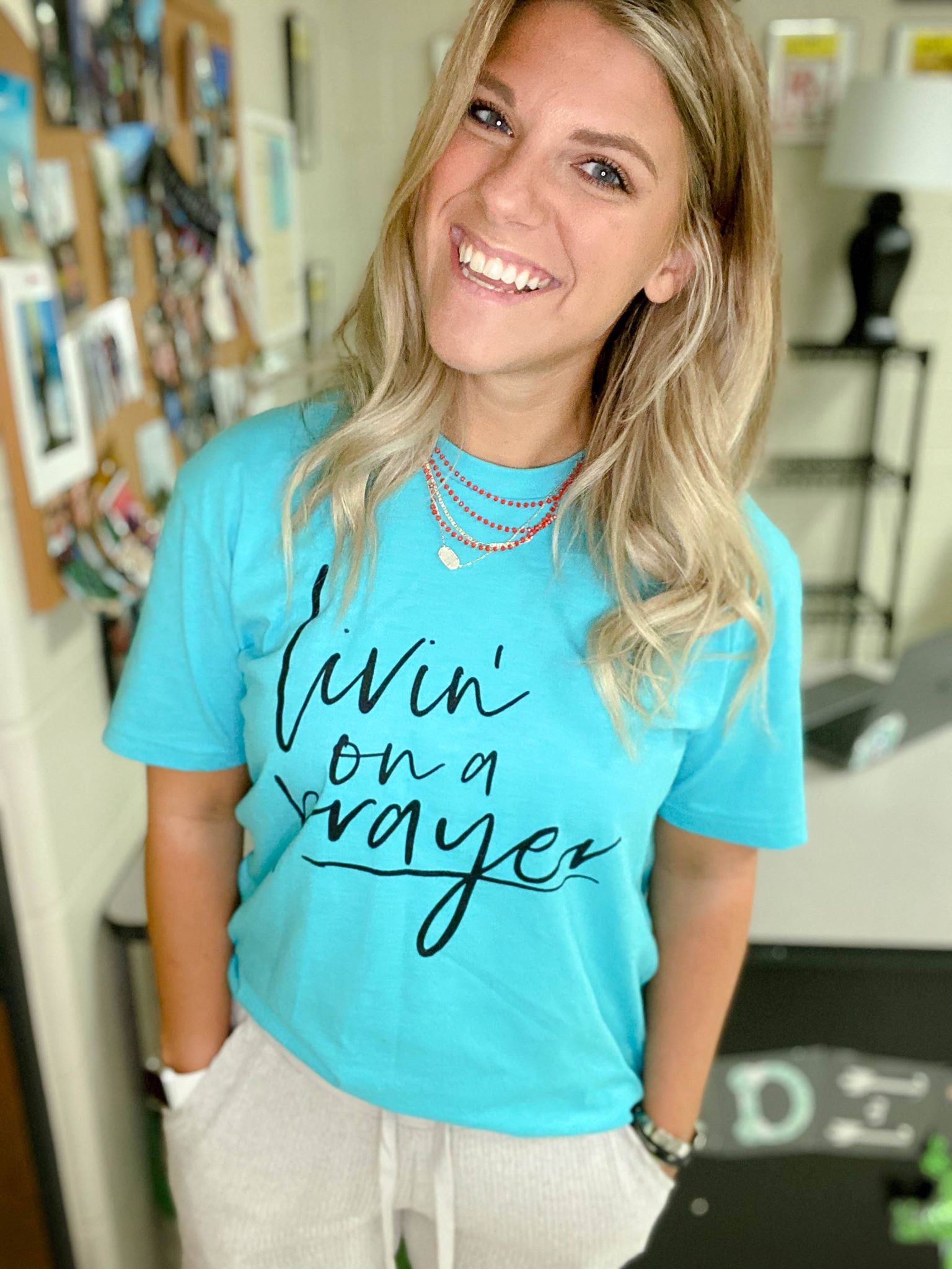 Livin' On A Prayer Tee-ask apparel wholesale