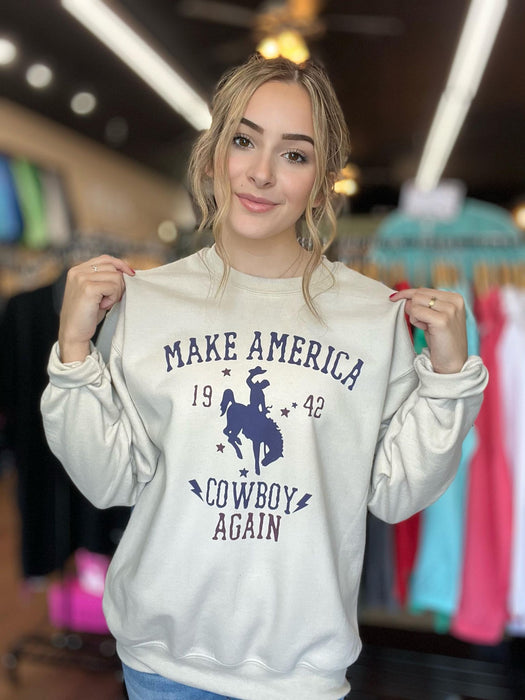 Make America Cowboy Again Sweatshirt-ask apparel wholesale