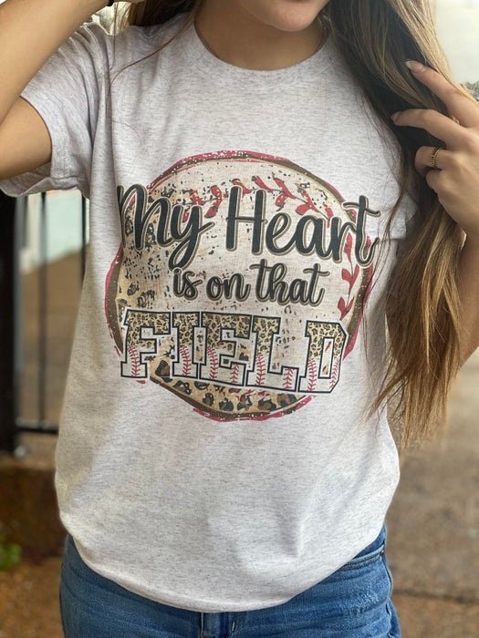 My Heart Is On That Field Tee-ask apparel wholesale