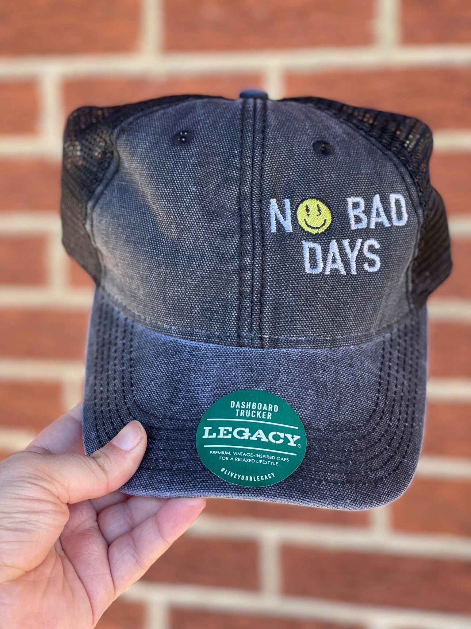 No Bad Days Smiley Hat-ask apparel wholesale