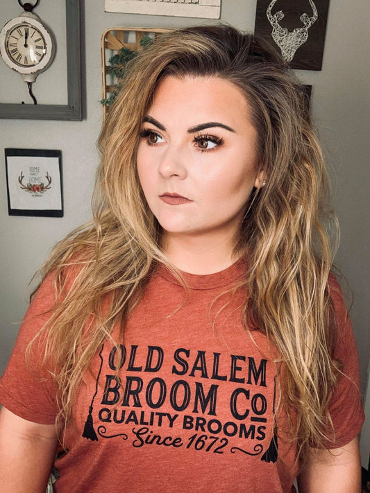 Old Salem Broom Co Tee-ask apparel wholesale