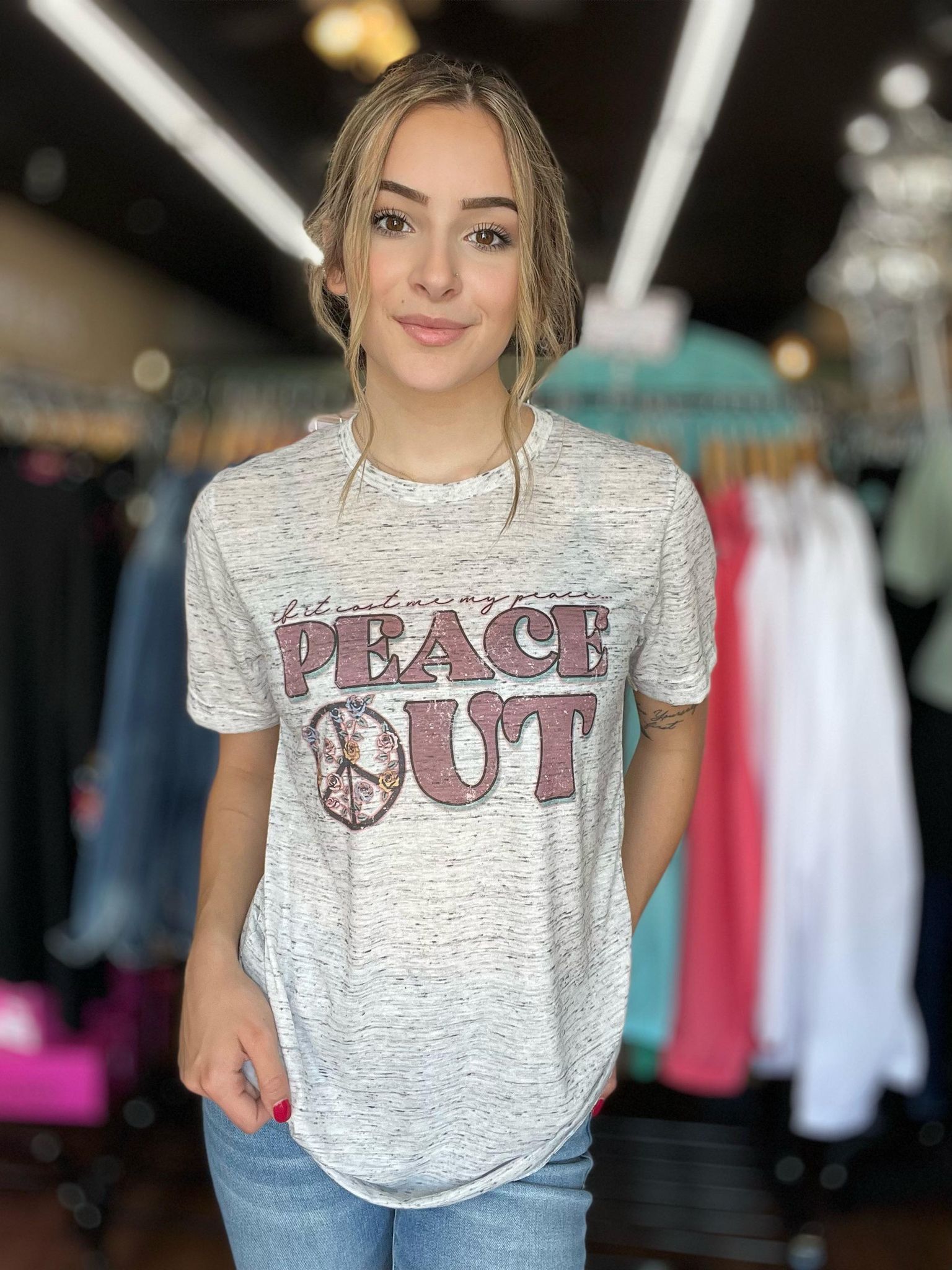 Peace Out Tee-ask apparel wholesale